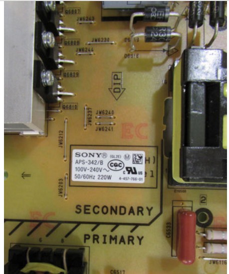 Sony KDL-55W802A Power Supply Board 1-888-356-11 APS-342/B